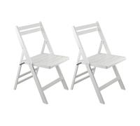 Thinia Home Pack 2 Sillas Plegables de Madera de Bambú Biano 46x44x78cm Thinia Home