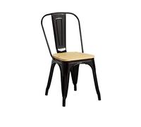 Thinia Home Silla Industrial Strong con Asiento de Madera 45x54x85cm Thinia Home