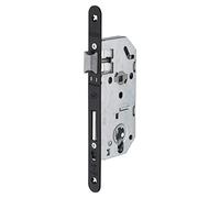 Thirard - Carcasa de bloqueo MONOMAX NF Eje 40 versión cilindro | Baúl galvanizado, cabezal epoxi negro granito, modelo empotrable para puerta de entrada, fabricado en Francia, acabado negro.