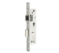 THIRARD - Cerradura a Cilindro para Puerta de Entrada - Eje 30 mm - Distancia 70 mm - Caja Acero Espesor 15 mm - Tapa Inox - Medio Giro Reversible - Pestillo Acero Niquelado - Gris