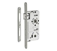 THIRARD - Cerradura de Embutir con Condena para Baño y Aseo - Derecha - Eje 55 mm - Borde Redondeado - 1 Llave - Mecanismo 1 Vuelta - Frente de Acero - Gris