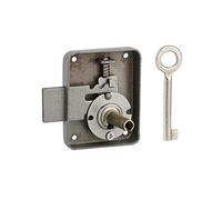 THIRARD - Cerradura De Mueble Paris Para Puerta de Mobiliario - Derecha - Eje 35 mm - 60 x 70 mm - Gris - 1 Llave - Caja y Pestillo de Acero - Seguridad Para Muebles