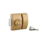 THIRARD - Cerradura doble entrada diseño 5 para puerta de entrada, cilindro 40 mm, acero, 3 llaves, bronce