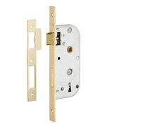 THIRARD - Cerradura Embutida con Llave para Puerta de Dormitorio - Eje 40 mm - Borde Cuadrado - 1 Llave - Placa de Acero - Media Vuelta Reversible - Cierre Eficaz - Gris