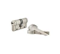 THIRARD - Cilindro de Cerradura Doble Entrada Federal S - Latón - Para Puerta de Entrada - 8 Pernos - Antiarranque, Antitaladro, Antiganzúa, Antirrotura, Anti-Snap - 30 x 30 mm - Gris