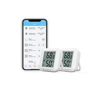THIRDREALITY Zigbee Sensor de temperatura y humidity 2 paquetes con pantalla LCD digital, ZigBee Hub required registros de aplicaciones, monitoreo remoto, pilas AAA incluidas