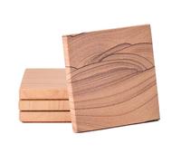 Thirstystone Coasters de Piedra Natural: 4 pulgadas, Redondos, Verde, 4 Unidades