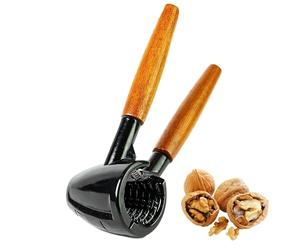 Thiru Cascanueces con elegante mango de madera de 16 cm - 100 días de prueba sin riesgos - Cascanueces para avellanas, nueces de Brasil - sin aplastar el núcleo - incluye libro electrónico con recetas