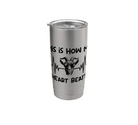 this is how my heart beats goats Vaso térmico de acero inoxidable de doble pared