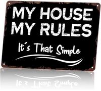 This Is My House My Rules Matter Metal Wall-Art 8 X 12 in