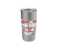 This is My It's Too Hot for Ugly Christmas Sweaters Funny Vaso térmico de acero inoxidable de doble pared
