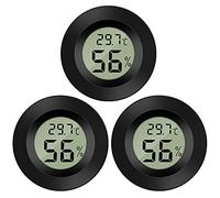 Thlevel Mini Termómetro Interior del Higrómetro Digital Casa Temperatura y Medidor de Humedad para la Sala Estar Invernadero Bodega Sótano Almacén 3PCS