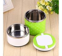 Thonlai Aislada con Acero Inoxidable de 2 Capas, Contenedor de Comida de | Asas Dobles Portátiles, Exterior de PP, Sello de Silicona, Retención de Calor de 1 a 3 Horas, Almacenamiento para Picnic