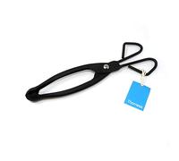 Thorness Pinzas de leña para chimenea de metal negro tradicional | pinzas de carbón para fuego | pinzas para quemador de leña | pinzas para fuego | pinzas para chimenea | pinzas para fuego | lenguas