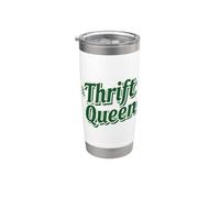 Thrifty Aunt Queen Budget Savvy Family Humor Gift Gift Vaso térmico de acero inoxidable de doble pared