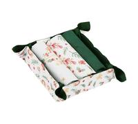 THUN - Juego de 3 paños de Cocina con Cesta de Tela, 40 x 60 cm, colección Sorprese de Navidad