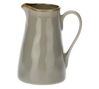 Thun Rose & Tulipanes, jarra grande gris perla de cerámica con borde dorado, línea Concerto, capacidad 1,7 l