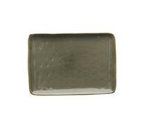 THUN Juego de 2 bandejas rectangulares Rose & Tulipani 27 x 19 cm gris pardo