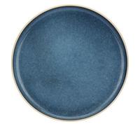 Thun Rose&Tulipani - Plato redondo azul de gres, diámetro 31 cm, colección Arpeggio