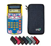 TI-Little Professor con Funda Protectora WYNGS Azul - Entrenador Interactivo de Cálculo - Paquete Básico