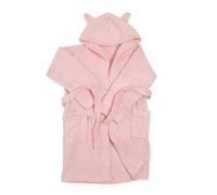 Ti TIN | Albornoz Infantil para Niño o Niña con Capucha y Bolsillos Laterales | Muy Suave y Absorbente | Rizo de Toalla 100% Algodón | Talla 10 años | Diseño Capucha con Orejas | Color Rosa