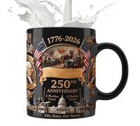 Tianeri Taza de cerámica conmemorativa para decoración del hogar, taza de té coleccionable de 450 ml, para té, leche, cerveza, , soda, agua, cocina, oficina, de cumpleaños, hombres y