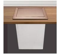 TIANQIHAO Tapa de Cubo de Basura abatible con Junta de Goma, Tapa de Acero Inoxidable 304 para Cubo de Basura empotrable de encimera, Tapa con Solapa de Equilibrio para restaurantes.