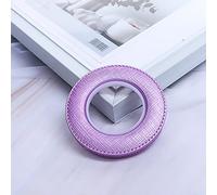 Tiardey - 25 Piezas de Arandelas de Cortina, Textura a Cuadros, Anillos de Ojales para Cortinas, diámetro Interior de 1-9/16 "(40 mm), Anillo de bajo Ruido a nanoescala (Morado)
