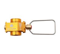 Tiardey Camping Gas Saver,Recambio de Palanca de Cambios convertidor de Gas,Válvula adaptadora de Palanca de Cambios convertidor de Cartucho de Gas butano (Dorado)