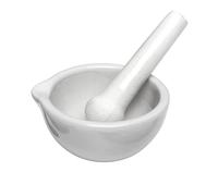 Tiardey Juego de mortero y mortero pequeño y compacto de 8 cm de porcelana para moler especias