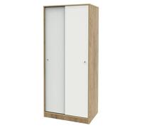Tibet Armario de puertas correderas (L x An x Al: 50 x 74 x 180 cm, Roble Kraft/Blanco)