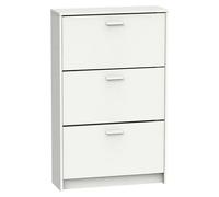 Tibet Zapatero (L x An x Al: 25 x 74 x 119,5 cm, Blanco, Número de compartimentos: 3 ud.)