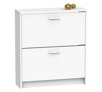 Tibet Zapatero (L x An x Al: 25 x 74 x 82 cm, Blanco, Número de compartimentos: 2 ud.)