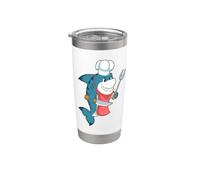 Tiburon Cocinero Cuchillo de cocina Cocinar Vaso térmico de acero inoxidable de doble pared