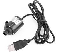 TICFOX Bombas de agua sumergidas USB DC, Mini Bomba de Agua Sumergible, DC4V-6V 150L/H Microbomba sumergible sin escobillas Bomba de refrigeración del motor con USB GD para Aquarium Fountain