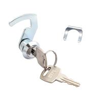 Ticha Cerradura para cajón portamonedas para sistemas TPV, cerradura de leva de 16 x 13,7 mm con 2 llaves, universal para cajas registradoras, cajas de herramientas y armarios.