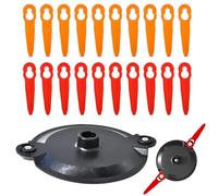 TICKLELY Desbrozadora a batería con 1 Disco de Corte y 20 Cuchillas de Repuesto, Compatible con cortacésped sin Cables Einhell, Gardol, Gartenmeister, Mr. Gardener, Ideal para jardín y terraza