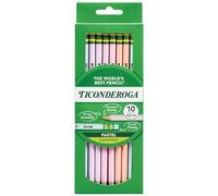 Ticonderoga Lápices pastel, 2 suaves, colores surtidos, paquete de 10 lápices