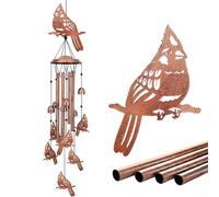 Tidevib Carillón de viento para la decoración del jardín con tubos de aluminio, al aire libre colgante de latón Color Metal Bell Art Garden Decor Chimes(4)