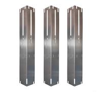 Tidevib Escudo térmico de acero inoxidable para parrilla de gas, placa de calor ajustable para quemador de barbacoa, piezas plateadas de repuesto (3 piezas)