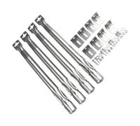 Tidevib Juego de 4 quemadores de parrilla de gas, acero inoxidable, 35-42 cm, 4 unidades, agujeros ajustables de 11 mm