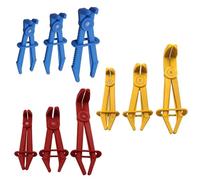 Tidevib Juego de alicates de abrazaderas de manguera para tubos flexibles, juego de herramientas de pellizco con hebilla de seguridad ajustable, ABS, 3 piezas