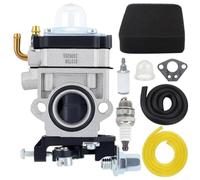 Tidevib Kit de carburador de barrena E43 de 43 CC para MC43, MC43E, E43WC, 300486, 3004156, cortacésped de acero y accesorio de cultivador de jardín para un rendimiento eficiente del motor
