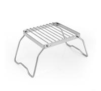 Tidevib Soporte plegable para estufa al aire libre, para mini parrilla de acero inoxidable para fogata, picnic, playa, con bolsa de almacenamiento