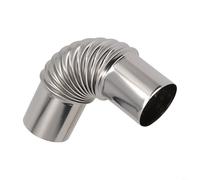 Tidgel Codo de acero inoxidable de 90 grados para chimenea, conector de tubo de estufa de 50 mm para estufas de leña, calefacción de tienda caliente o calentador de agua interior
