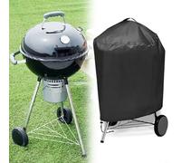 Tidgel Cubierta de barbacoa 68x71cm redonda impermeable 420D Oxford protección solar a prueba de polvo negro