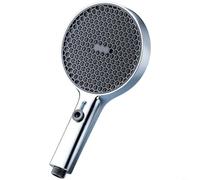 Tidgel Ferrygood - Cabezal de ducha de mano con 4 modos de pulverización, para boquillas de silicona de panal para limpieza y alta presión, chorro de pulso, plateado (A)