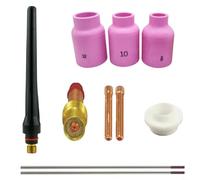 Tidgel Kit de antorcha de soldadura TIG de 10 piezas con lente de gas para WP-17/18/26, boquillas de alúmina y electrodos para Lincoln para Miller