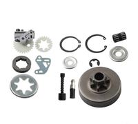 Tidgel Kit de bomba de aceite y tambor de embrague para motosierra MS380 MS381 038, conjunto de piñón de metal con rodamientos para un corte suave y fácil reparación