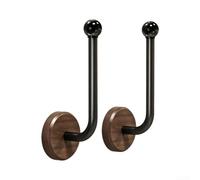 Tidgel Organizador de Lazos Pared para madera 2 Unidades Organizador | para madera nogal y para acero, 2 unidades, ahorra espacio, para ideal baño tocador, pared